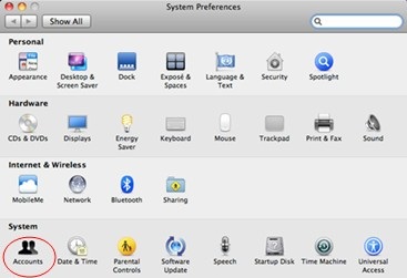 Accounts-option-for-Mac-system