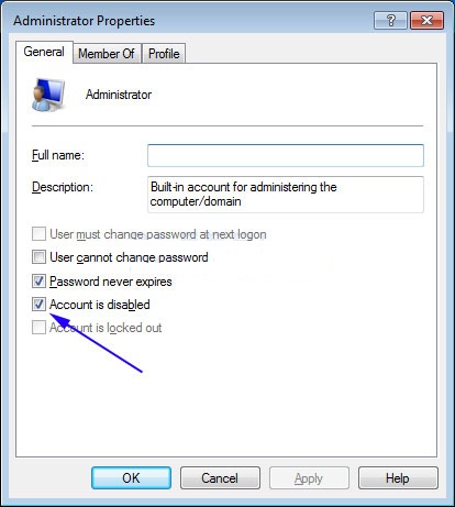 Administrator-Properties-window-for-settings