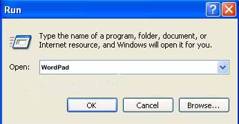 Launch-wordpad