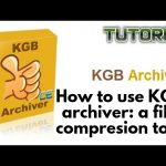How to use KGB archiver: a file compresion tool. | video tutorial by TechyV