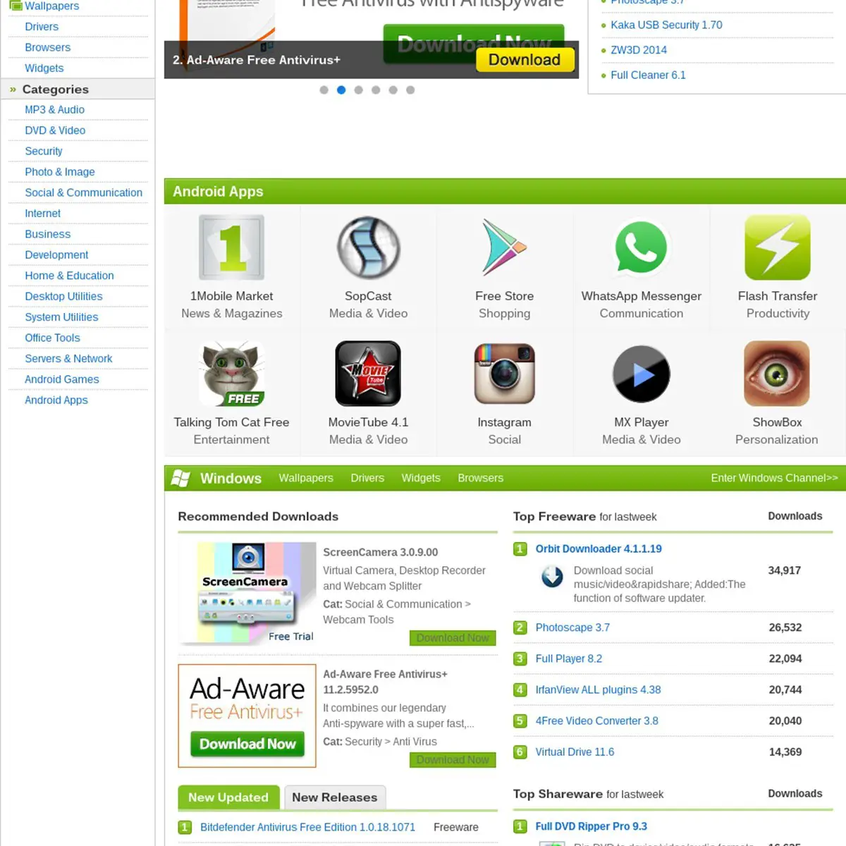 application software download sites