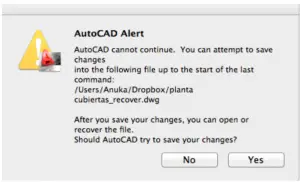 autocad file save problem
