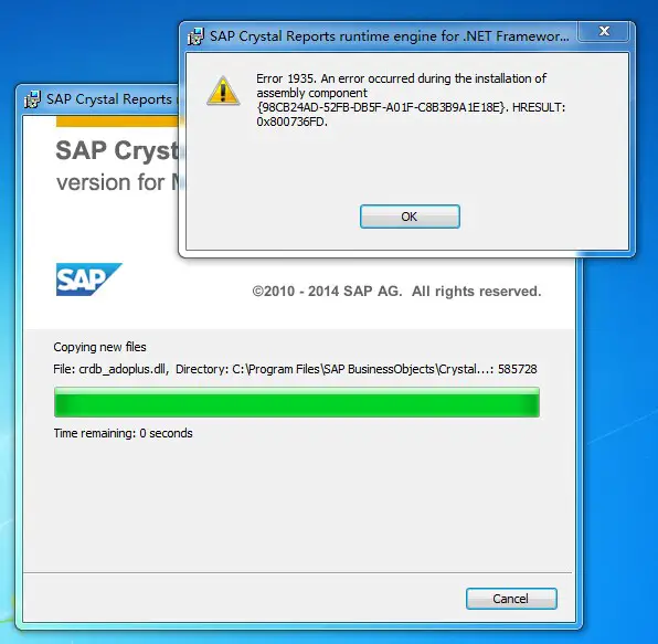 sap crystal reports runtime freezes on last runtime