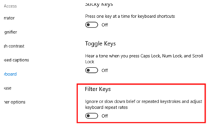 acer keyboard locked windows 10