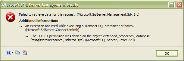 Steps To Solve Microsoft SQL Server Error 229 To Access Database ...