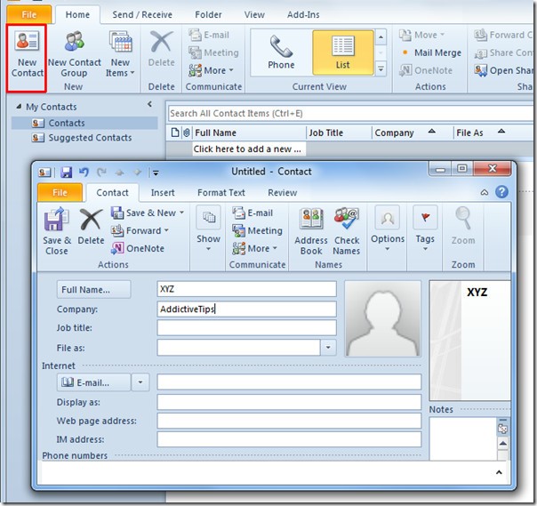 Microsoft Outlook 2010 Address Book Not Visible