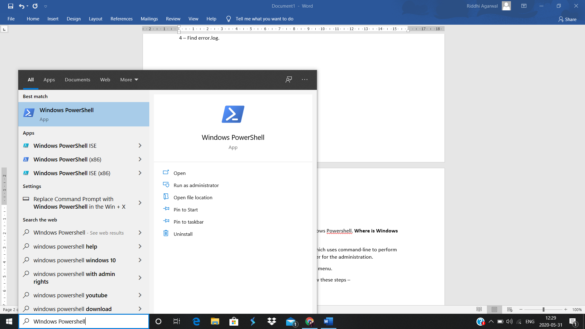 Where is windows powershell located techyv