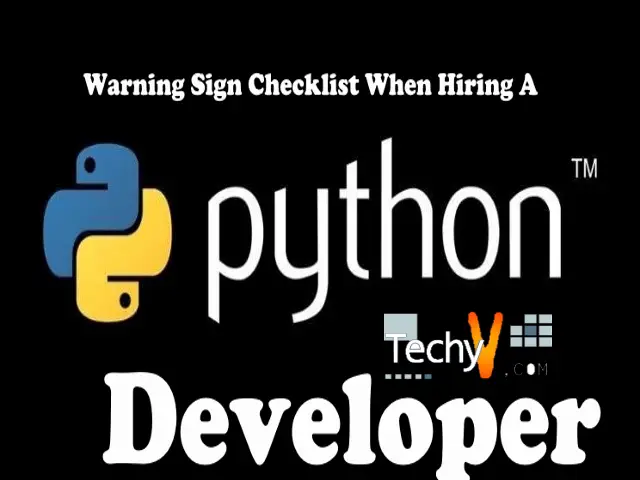 Top 10 Warning Sign Checklist When Hiring A Python Developer