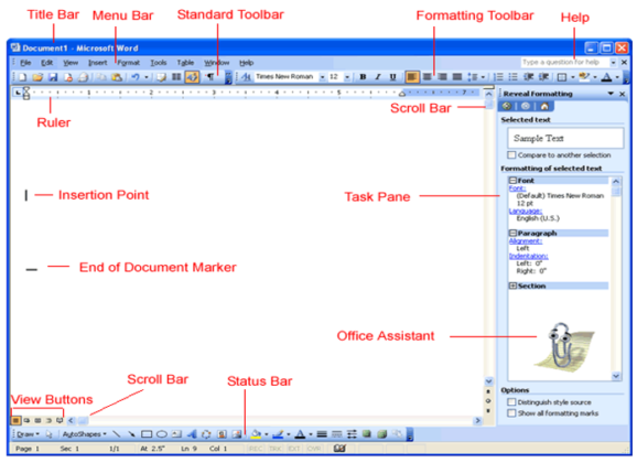 Quick View Of The Components Of Microsoft Word Office - Techyv.com