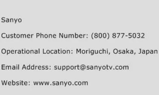 sanyo-tech-support-phone-number