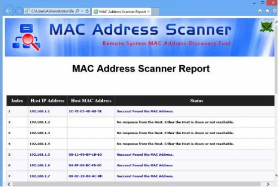 Scan Mac Address On Network