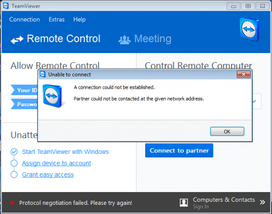 teamviewer connection blocked after timeout teamviewer connection blocked after timeout