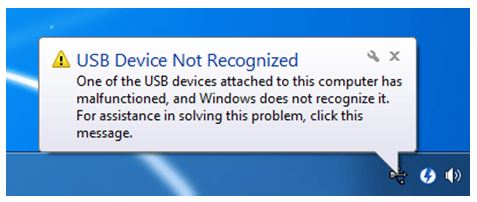 Learn To Resolve Error Message Usb Device Not Recognized Problem ...