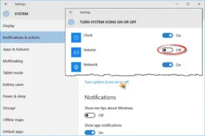 volume control disappeared from taskbar windows 10