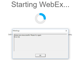 error de instalación de webex