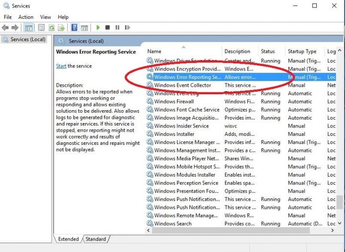 Disable WER Windows Error Reporting In Windows 10