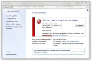 как исправить ошибку обновления Windows Vista
