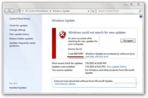 come correggere l'errore di aggiornamento di Windows Vista