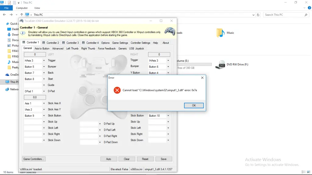 X360ce Failed To Load Xinput1 3 Dll Techyv Com