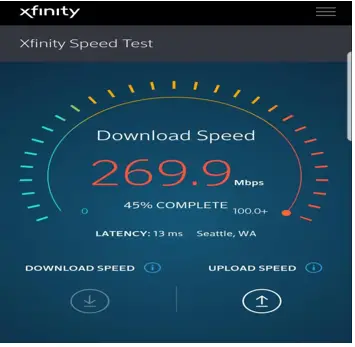 internet speed test xfinity upload and download speeds