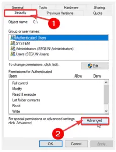 disk inventory x sufficient access privileges disk inventory x sufficient access privileges