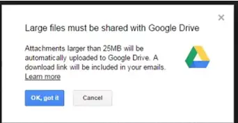 how to send mail more than 25mb