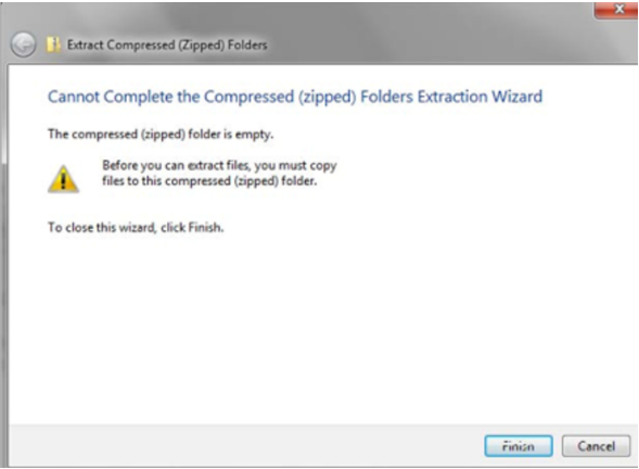 Solution To The Cannot Complete The Compressed Folder Extraction Wizard ...