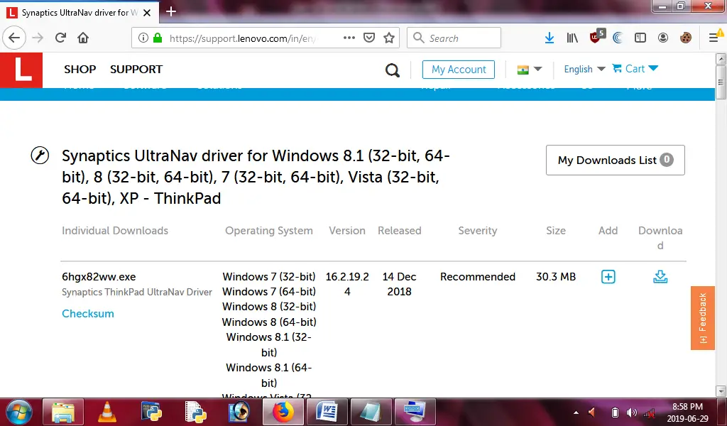 lenovo ultranav driver windows 7