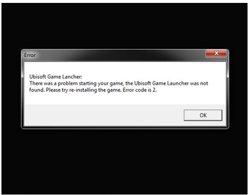 assassin's creed 2 ubisoft game launcher error code 1