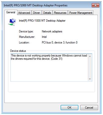 code 31 driver error windows 10