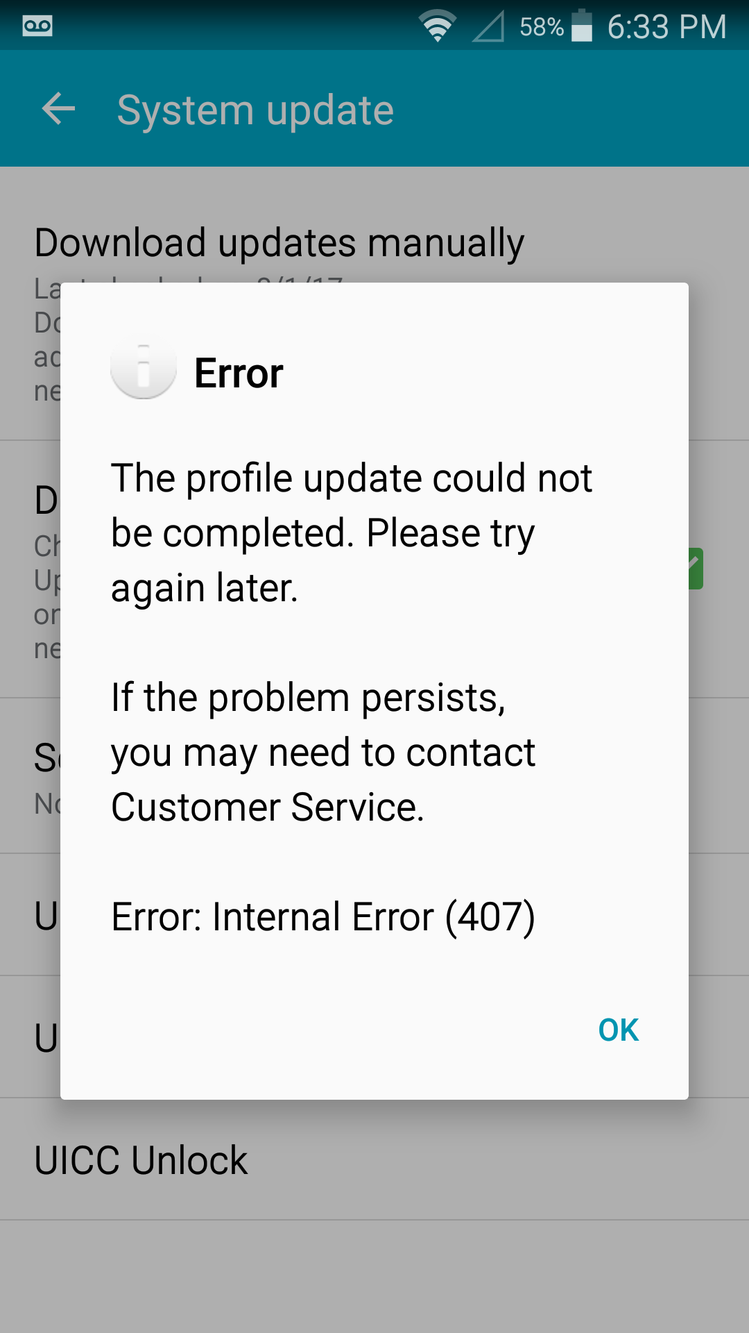What Is The Sprint Error Code 407