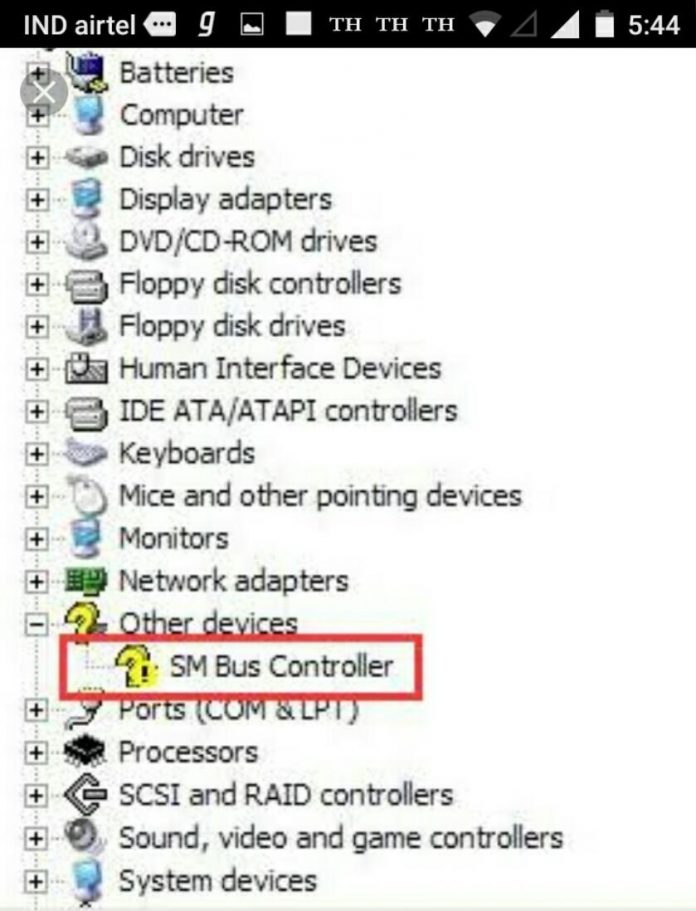 Occurrence Of Yellow Question Mark In Device Manager Beside The Device