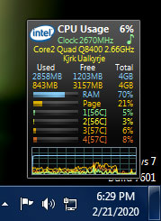 All CPU Meter with temperature readings