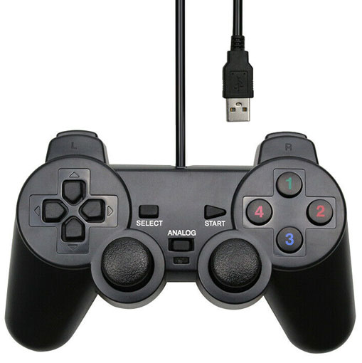 Black Wired USB Gamepad