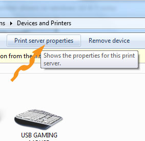 Click Print server properties