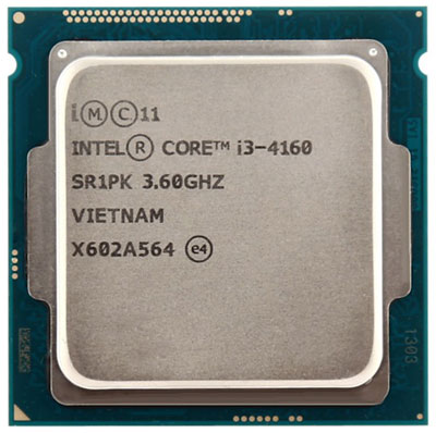 3.60 GHz Dual-Core Intel Core i3-4160 Haswell processor