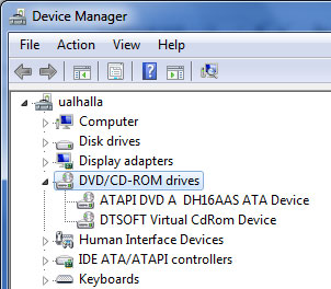 Expand "DVD/CD-ROM drives"