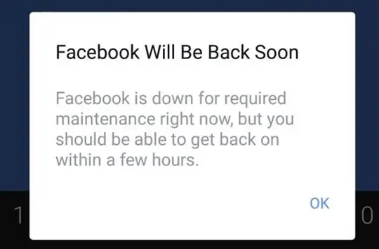 Facebook will be back soon