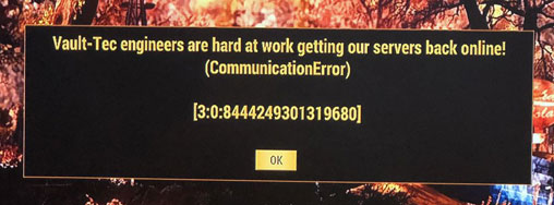 Fallout 76 CommunicationError