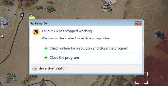 Fallout 76 has stopped working