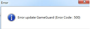 GameGuard error 500