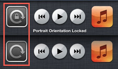 Orientation Lock button
