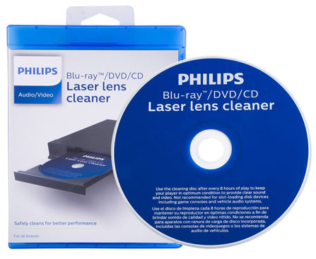 Philips Blu-ray/DVD/CD laser lens cleaning disc