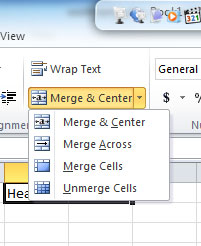 Select merge option