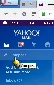Yahoo compose message