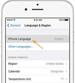 iphone-change-language-first