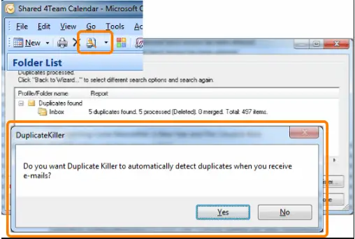 outlook duplicate mail
