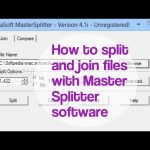 How to split and join files with Master Splitter software?